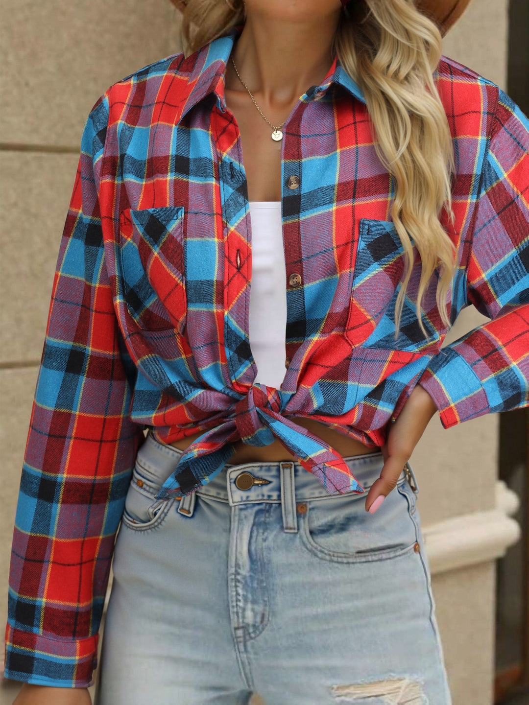 Solange — Chemise à Carreaux Femme Flanelle Coupe Ample, Nelly Boutique — image 19