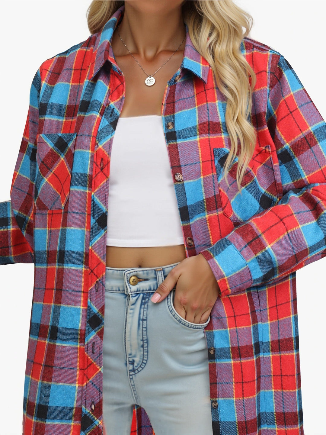 Solange — Chemise à Carreaux Femme Flanelle Coupe Ample, Nelly Boutique — image 20