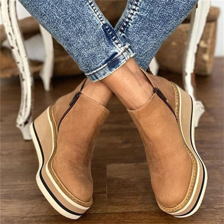 Sylvie — Bottines Compensées Femme Plateforme Zip Souple, Nelly Boutique — image 2