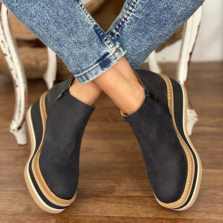 Sylvie — Bottines Compensées Femme Plateforme Zip Souple, Nelly Boutique — image 4