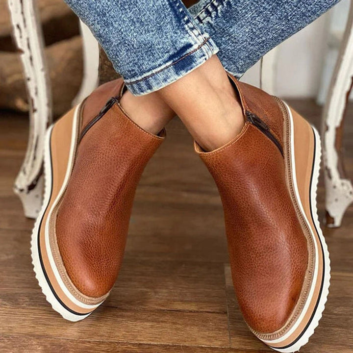Sylvie — Bottines Compensées Femme Plateforme Zip Souple, Nelly Boutique — image 6