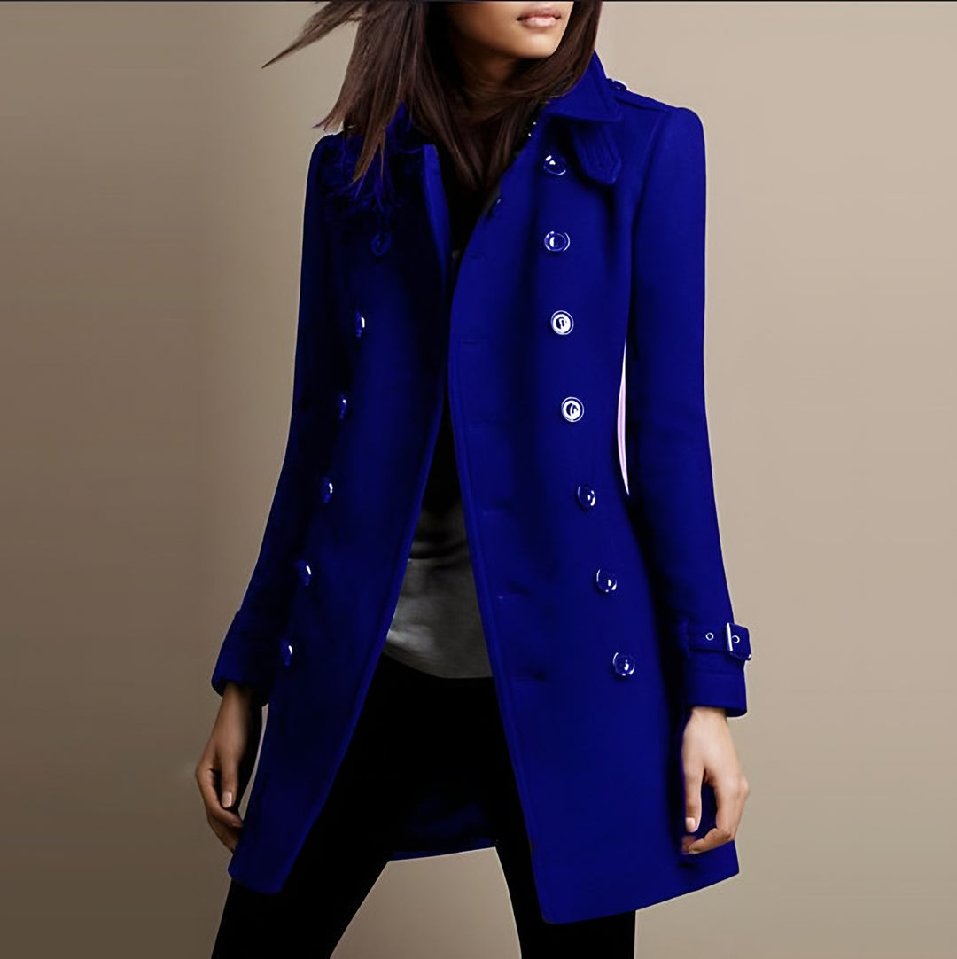 Valentine — Manteau Hiver Femme Cintré Mi Long Col Montant, Nelly Boutique — image 1