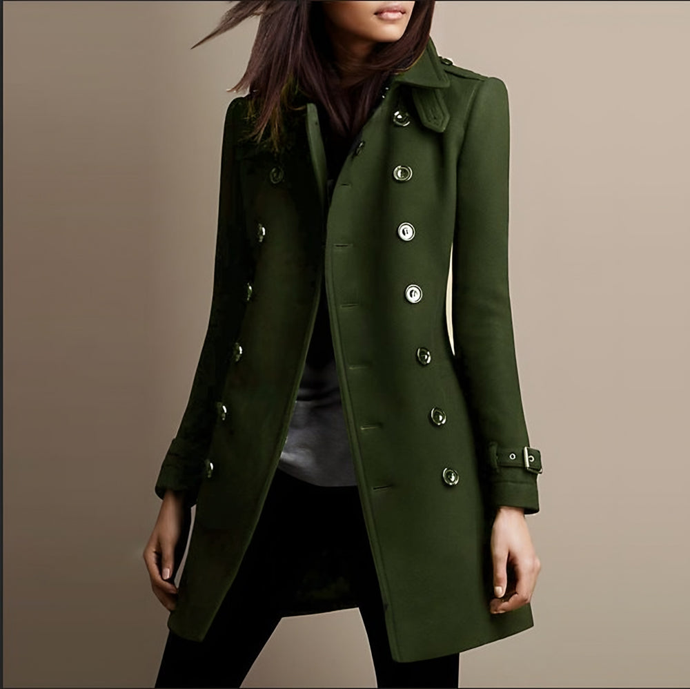 Valentine — Manteau Hiver Femme Cintré Mi Long Col Montant, Nelly Boutique — image 2