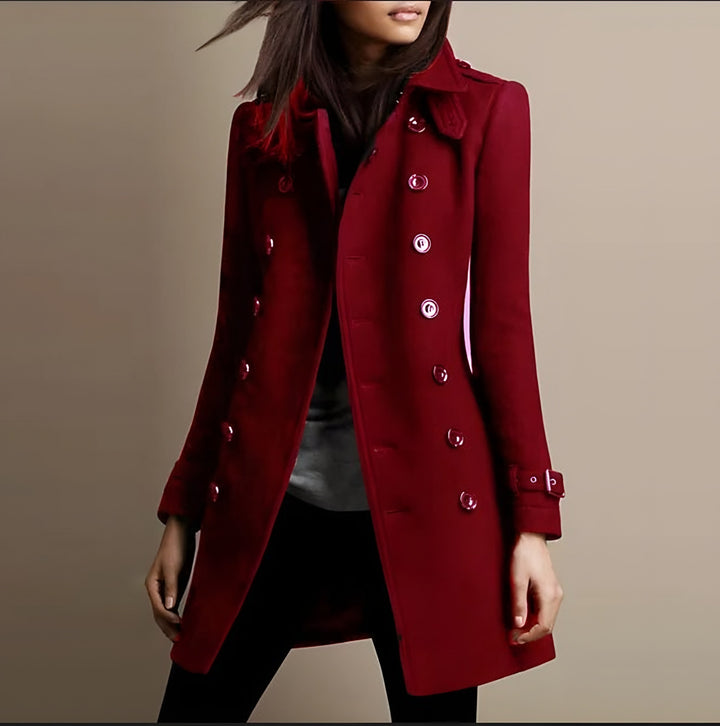Valentine — Manteau Hiver Femme Cintré Mi Long Col Montant, Nelly Boutique — image 4