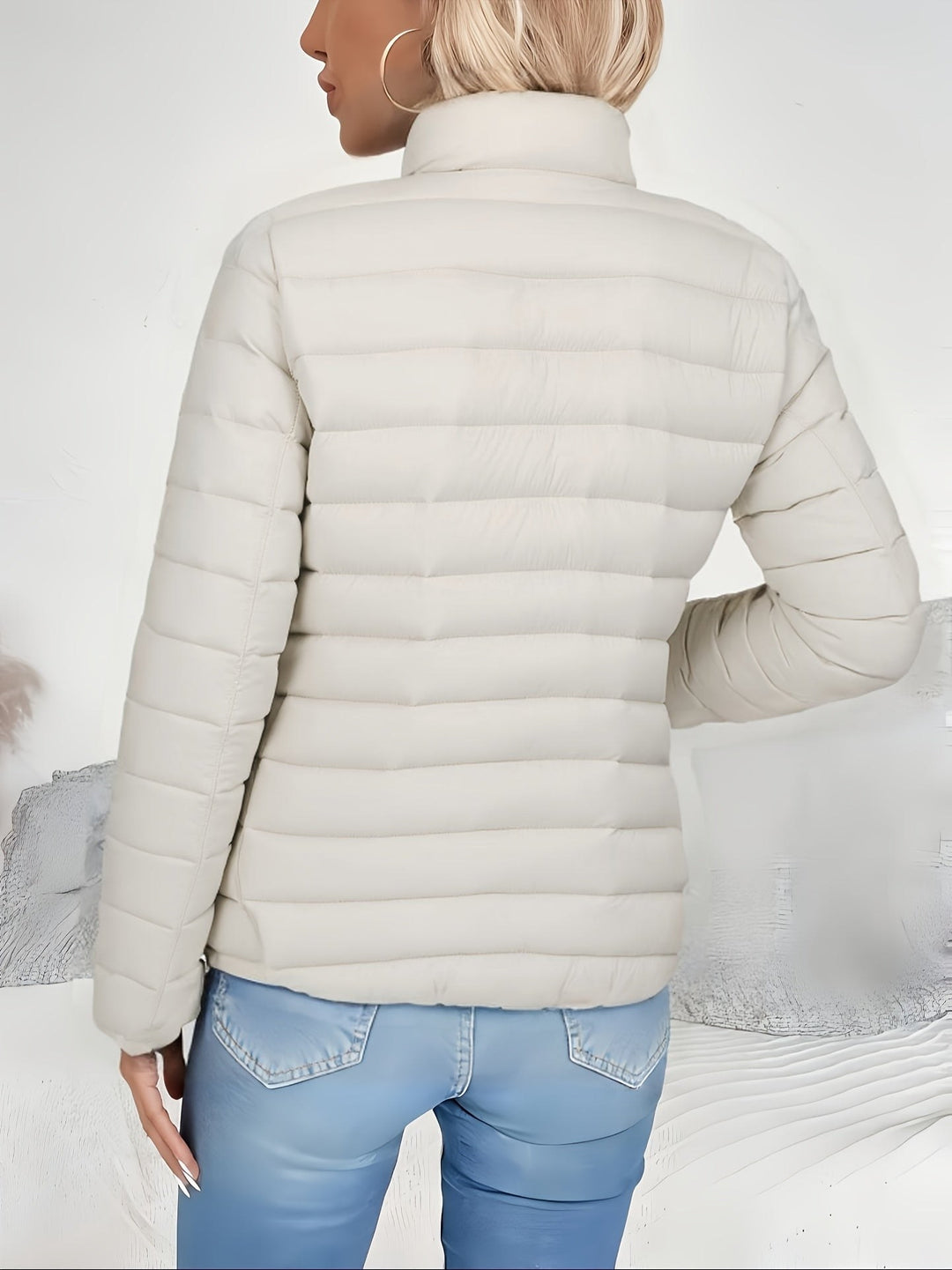 Véronique — Doudoune Femme Légère Col Montant Zippé, Nelly Boutique — image 22