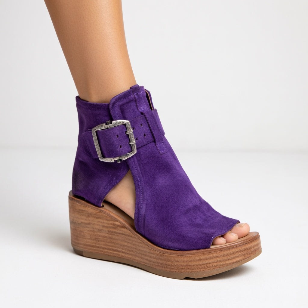 Victoire — Bottines Compensées Femme Plateforme Ouvertes, Nelly Boutique — image 3