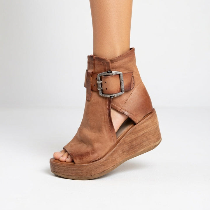 Victoire — Bottines Compensées Femme Plateforme Ouvertes, Nelly Boutique — image 4