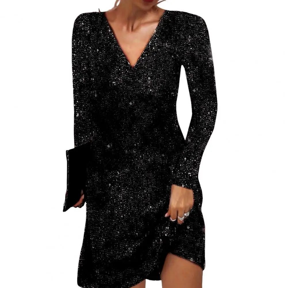 Violette — Robe Sequin Femme Courte Col V, Nelly Boutique — image 1