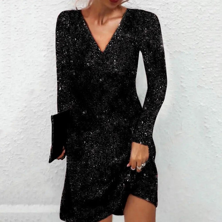 Violette — Robe Sequin Femme Courte Col V, Nelly Boutique — image 4