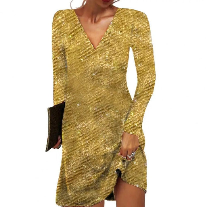 Violette — Robe Sequin Femme Courte Col V, Nelly Boutique — image 7