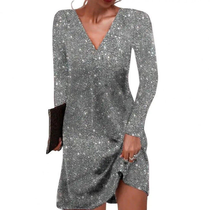 Violette — Robe Sequin Femme Courte Col V, Nelly Boutique — image 8