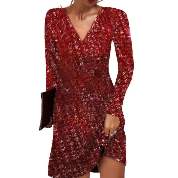 Violette — Robe Sequin Femme Courte Col V, Nelly Boutique — image 9