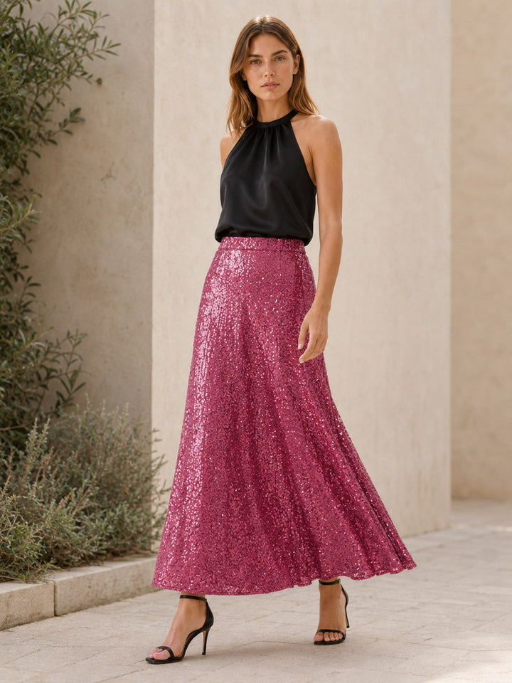 Zélie — Jupe à Paillette Femme Longue Taille Élastique, Nelly Boutique — image 5