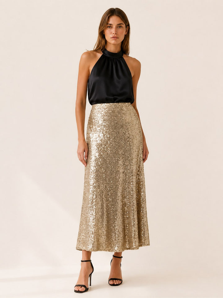 Zélie — Jupe à Paillette Femme Longue Taille Élastique, Nelly Boutique — image 6