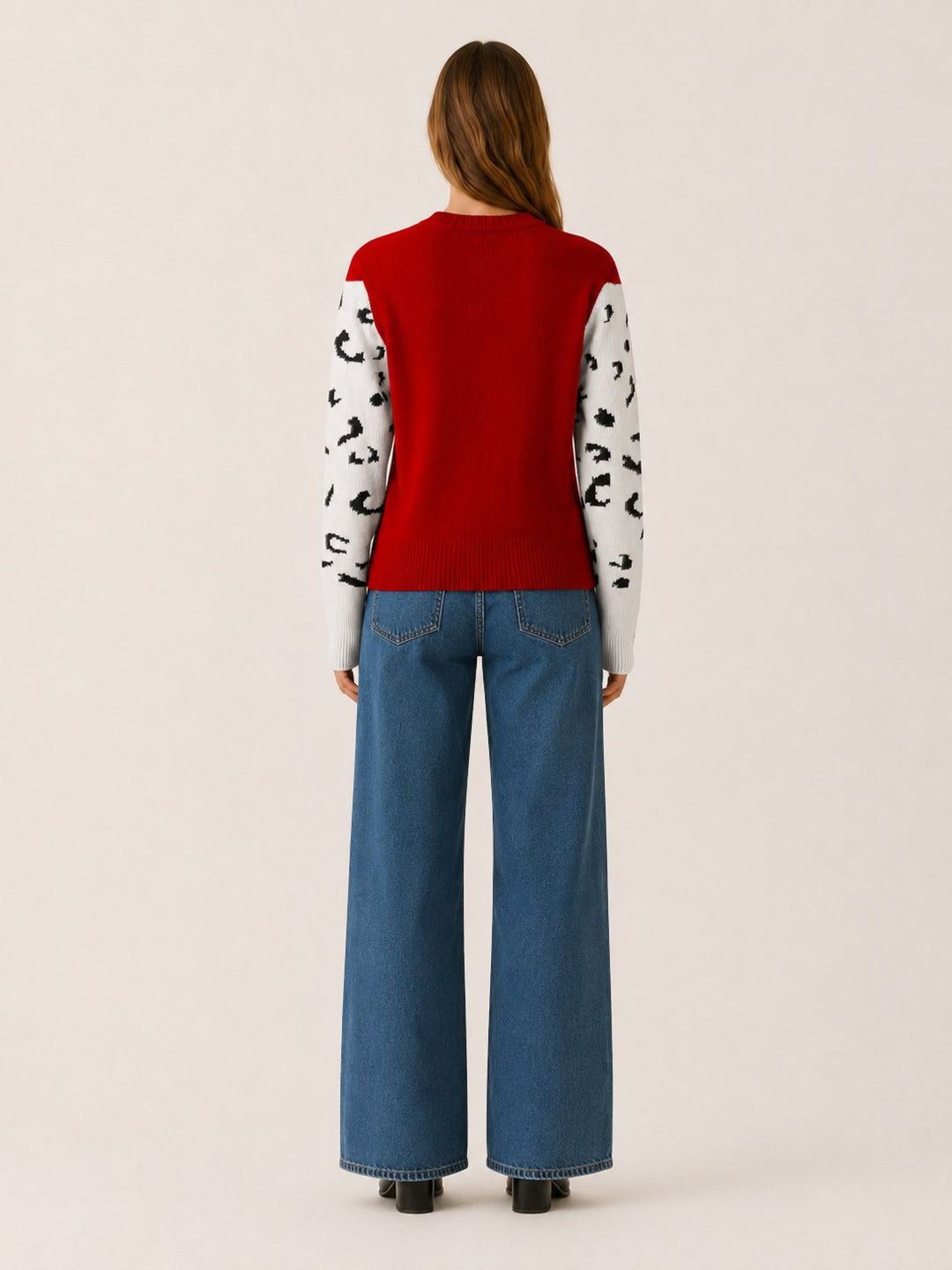 Zoé — Pull Jacquard Femme Motif Léopard Col Rond, Nelly Boutique — image 2